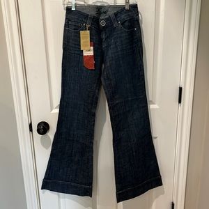 NWT Level 99 Anthropologie Flare Denim Jean Size 28